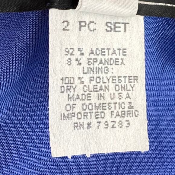 Alex Evenings Womens 2 Pc Maxi Dress Sz 8 Blue Sparkle Tank Jacket Formal flaws - Picture 9 of 12